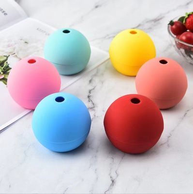 Ferramenta de cozinha Molde de bola de gelo de silicone Borracha macia de buraco único para fabricantes de sorvete de bar