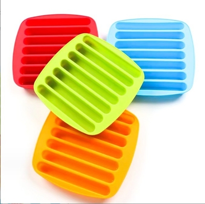 Molde de bastão de gelo multicolor 7 cavidades biscoitos de silicone molde de chocolate bandeja de gelo