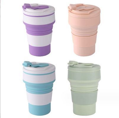 American Style Collapsible Travel Sport Mug apresenta design para copos de silício dobráveis
