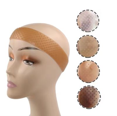 Banda de cabeça de peruca de silicone ajustável para fixação antiderrapante de perucas de cabelo transparentes