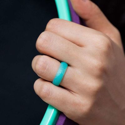 Anel de dedo de silicone suave personalizado para mulheres