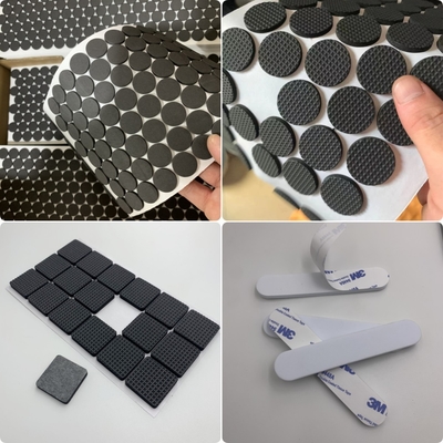 Pad de silicone personalizado para o serviço de processamento de moldagem Transparente Pedaço de borracha de malha preta