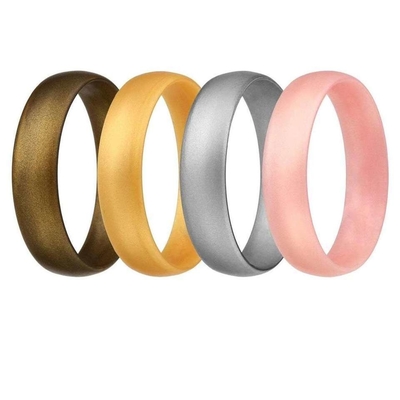 Anéis de casamento de silicone metálico flexíveis com serviço de moldagem