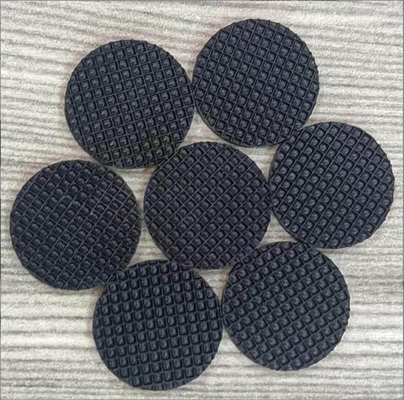 Gasete de moldagem de borracha de silicone de malha preta de tamanho personalizado com almofada de pé auto-aderente