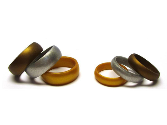 Anéis de casamento de silicone metálico flexíveis com serviço de moldagem
