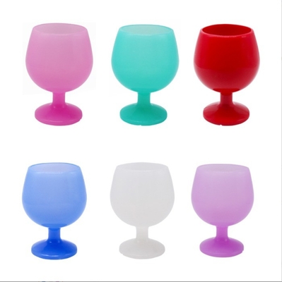 Copo de vinho de silicone descartável criativo de viagem para acampamento ao ar livre