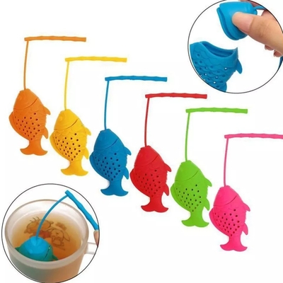 INFUSOR PORTÁVEL de chá ecológico com filtro de silicone reutilizável e multicolor