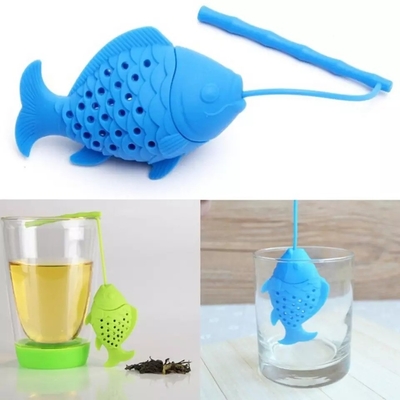 INFUSOR PORTÁVEL de chá ecológico com filtro de silicone reutilizável e multicolor