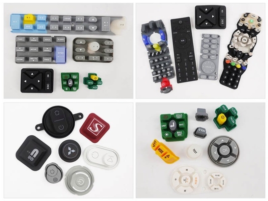 EPDM NBR NR teclado personalizado de borracha de silicone 4x4 MIDI