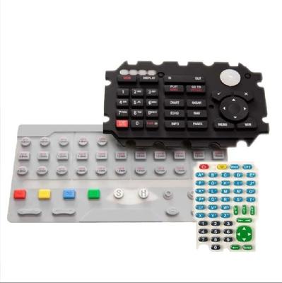 Colorido teclado teclado de borracha de silicone Switch de membrana com personalizado EPDM NR NBR