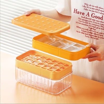 Fabricantes de sorvete Molde de cubos de gelo de grande capacidade para casa Caixa de fabricação de gelo de qualidade alimentar
