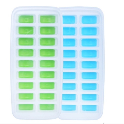 18 Cavidade Eco-Friendly Silicone Ice Cube Tray Mold com tampa removível Material durável