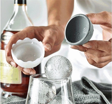 Bolinhas de gelo de silicone de qualidade alimentícia de vinho, esfera de gelo redonda, bola de whisky, molde de bola de gelo