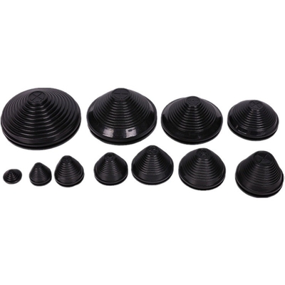 EPDM de silicone NR NBR Grommets de borracha cônica preta Moldura personalizada para fiação de cabo