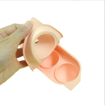 Silicone Ice Cube Tray Moldes Crystal Clear 4 Cavidade Esfera Redonda Portátil