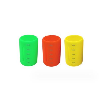 Cobertura de copo de silicone para inovação em garrafas químicas experimentais e copo de medição