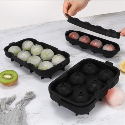 Em estoque Quente de libertação fácil Uísque Silicone Gelo Reutilizável Esfera Bola de Cubo bandeja Molde de gelo Molde de bola de gelo