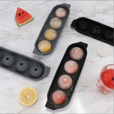 Bolinha de gelo de silicone de armazenamento quente de liberação fácil bandeja de cubo de esfera reutilizável para uísque