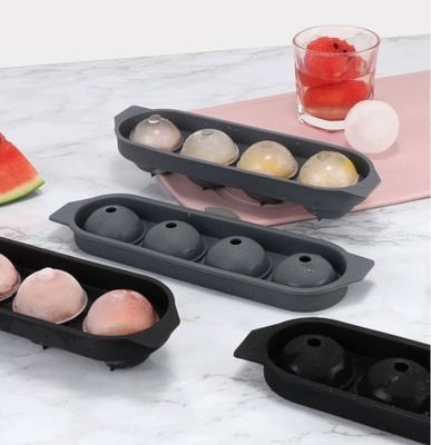Em estoque Quente de libertação fácil Uísque Silicone Gelo Reutilizável Esfera Bola de Cubo bandeja Molde de gelo Molde de bola de gelo