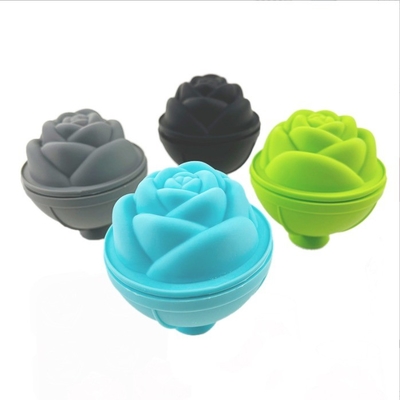 Ferramentas de sorvete Molde de silicone Rosa de forma de flor Bola de gelo Face Roller de gelo para benefício