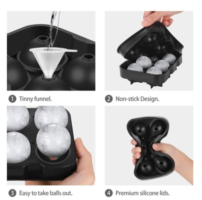 Faça bolas redondas de uísque sem esforço com bandeja de gelo de silicone reutilizável
