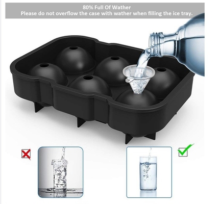 Fabricante de moldes de gelo quadrados com tampa de silicone sustentável e flexível