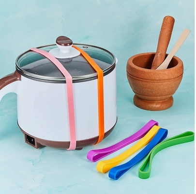 Cinturão de enrolamento de borracha de silicone elástico para caixa de almoço