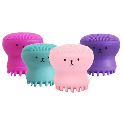 Esfoliação facial de silicone com forma de polvo e com estoque