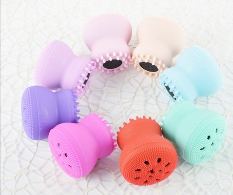 Esfoliação facial de silicone com forma de polvo e com estoque