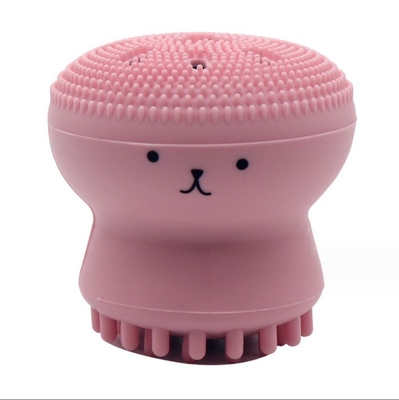 Esfoliação facial de silicone com forma de polvo e com estoque