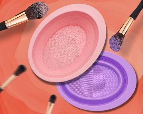 Pad de limpeza de espuma de estilo sustentável de maquiagem de silicone, escova de limpeza de limpeza de lavagem