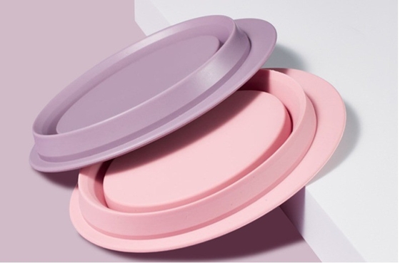 Pad de limpeza de espuma de estilo sustentável de maquiagem de silicone, escova de limpeza de limpeza de lavagem