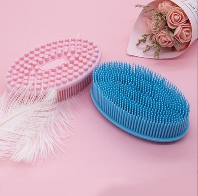 Fácil de limpar a pele de Loofah com esfregão corporal de silicone e escova de banho de chuveiro esfoliante