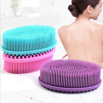 Fácil de limpar a pele de Loofah com esfregão corporal de silicone e escova de banho de chuveiro esfoliante