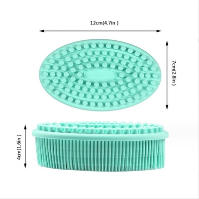 Fácil de limpar a pele de Loofah com esfregão corporal de silicone e escova de banho de chuveiro esfoliante