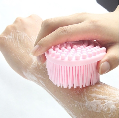 Fácil de limpar a pele de Loofah com esfregão corporal de silicone e escova de banho de chuveiro esfoliante