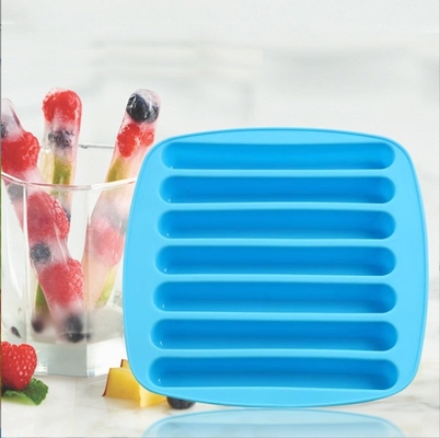 Molde de bastão de gelo multicolor 7 cavidades biscoitos de silicone molde de chocolate bandeja de gelo
