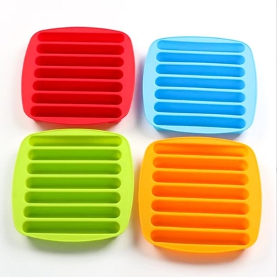 Molde de bastão de gelo multicolor 7 cavidades biscoitos de silicone molde de chocolate bandeja de gelo