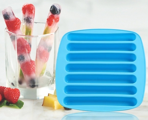 Molde de bastão de gelo multicolor 7 cavidades biscoitos de silicone molde de chocolate bandeja de gelo