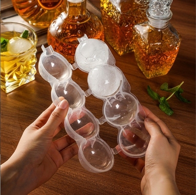 Molde de cubo de gelo de silicone para lançamento fácil Bolas de uísque