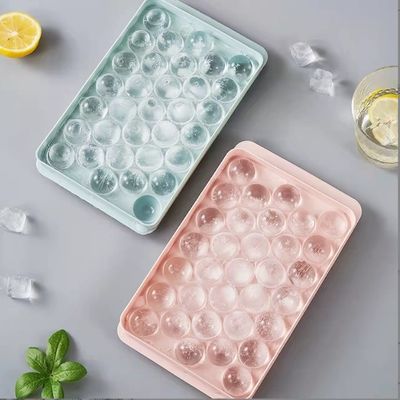 Fabricante redondo de cubos de gelo reutilizáveis com tampa de plástico PP ecológico