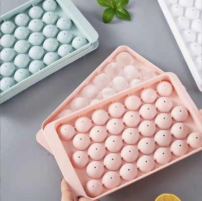 Fabricante redondo de cubos de gelo reutilizáveis com tampa de plástico PP ecológico