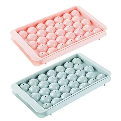 Material de PP Três tamanhos Eco-friendly Food Grade Silicone Ice Maker Ice Cube Tray Pequeno molde para fabricação de bolas de gelo