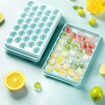 Material de PP Três tamanhos Eco-friendly Food Grade Silicone Ice Maker Ice Cube Tray Pequeno molde para fabricação de bolas de gelo