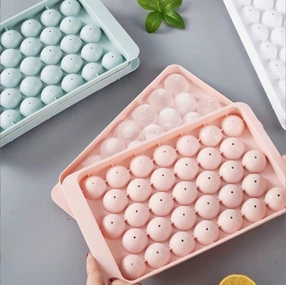 Material de PP Três tamanhos Eco-friendly Food Grade Silicone Ice Maker Ice Cube Tray Pequeno molde para fabricação de bolas de gelo