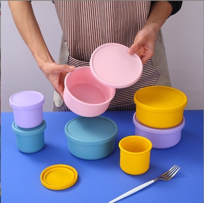 Caixa de almoço Bento de silicone de qualidade alimentar 1 recipiente de armazenamento de alimentos em rede para todas as idades