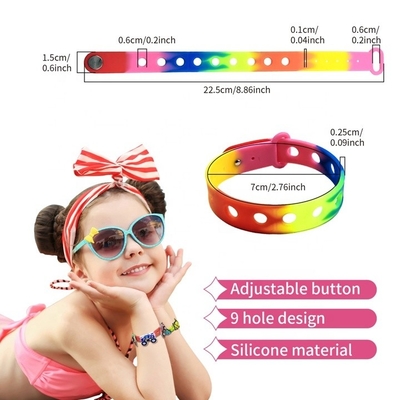 Pulseira de silicone colorida Pulseira ajustável para feiticeiros e sapatos com pulseiras