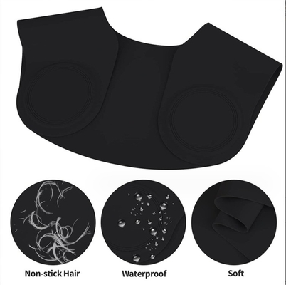 Logotipo personalizado Barbeiro Chale de silicone preto para cortar e tingir o cabelo em suprimentos de salão