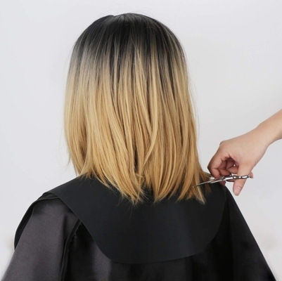 Logotipo personalizado Barbeiro Chale de silicone preto para cortar e tingir o cabelo em suprimentos de salão