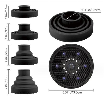 Serviço de processamento de moldagem do difusor de cabelo de silicone dobrável para curl perfeitamente definido